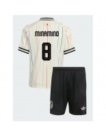 Japonsko Takumi Minamino #8 Venkovní dres pro děti MS 2026 Krátký Rukáv (+ trenýrky)